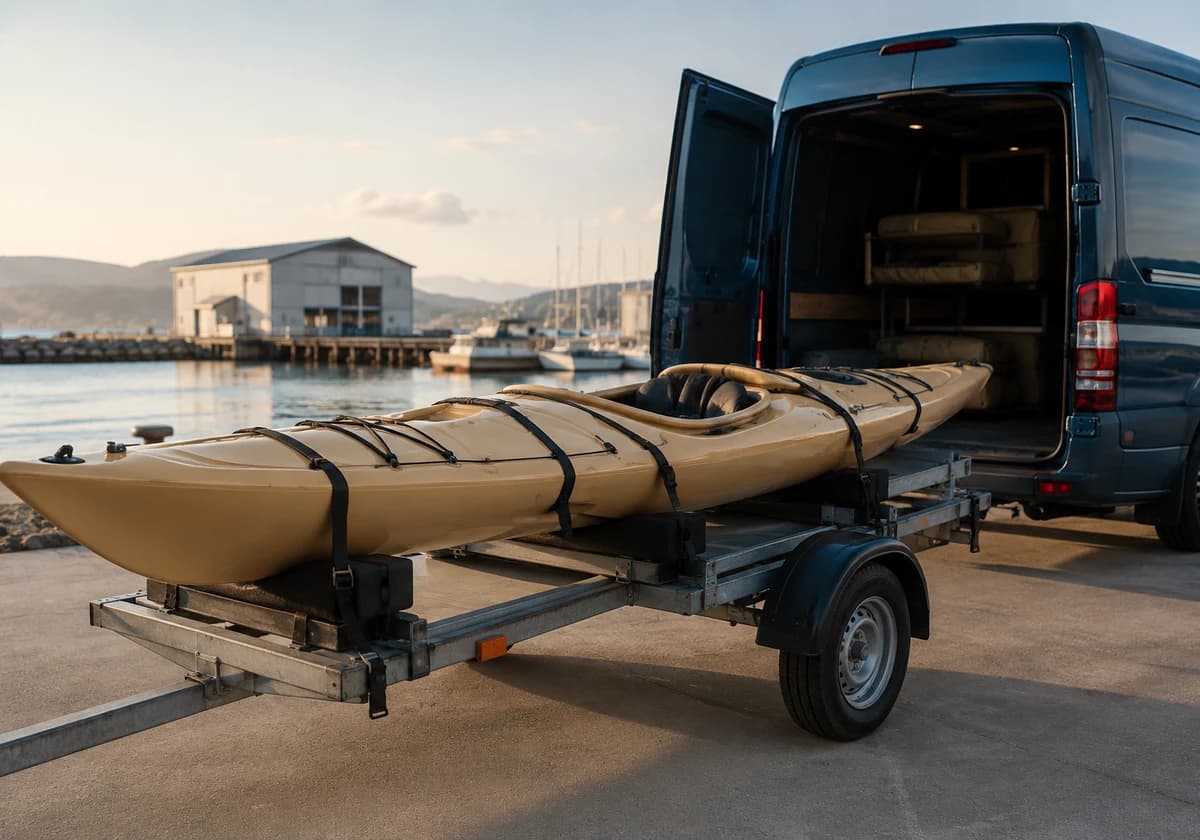 RoxanneJoiner kayak secured for professional delivery